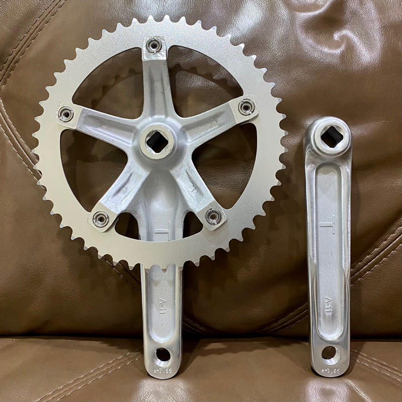 SKEACE ピスト用クランクセット 165mm 48T BB付属シルバー