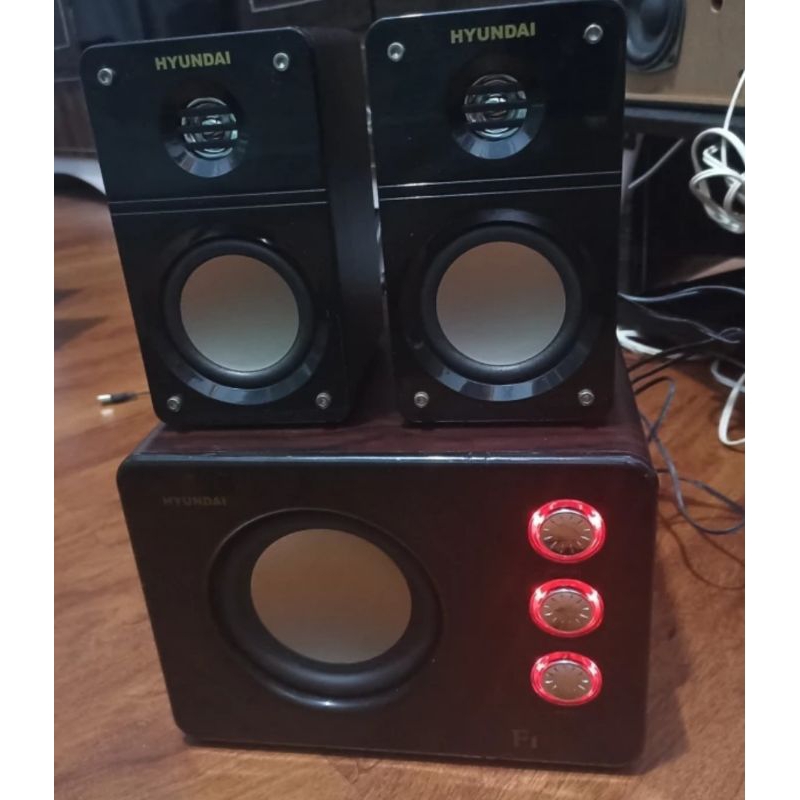 Jual speaker 2.1 pc tv komputer home theater mini subwoofer + trable ...