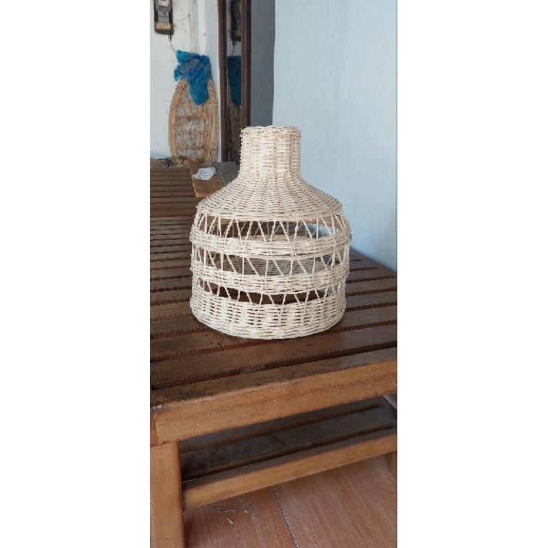 Jual kap lampu anyaman rotan silang susun 30cm | Shopee Indonesia