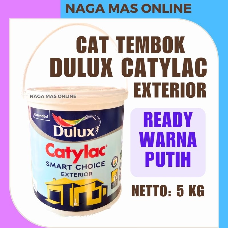 Jual Cat Tembok Exterior Dulux Catylac Kg Warna Putih Cat Tembok