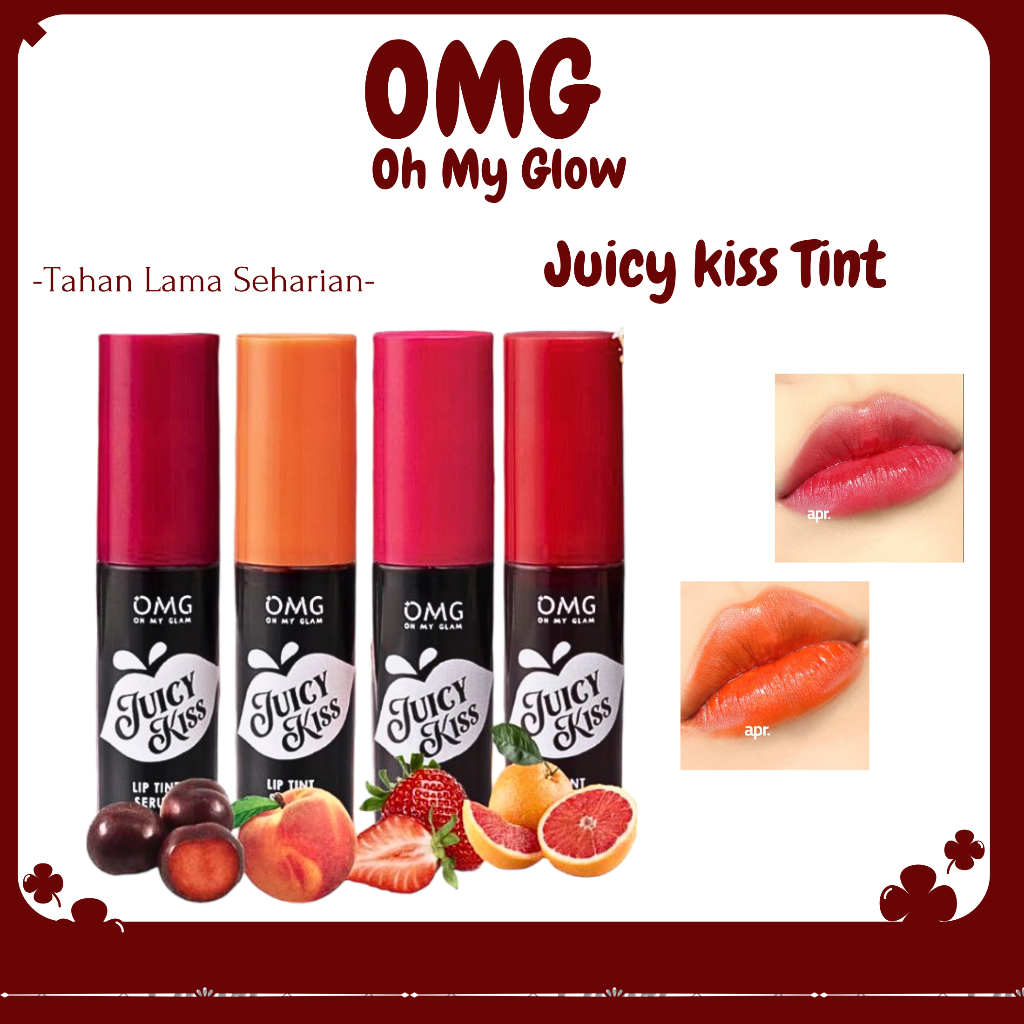 Jual OMG Oh My Glam Juicy Kiss Lip Tint Serum | Serum Bibir | Liptint ...