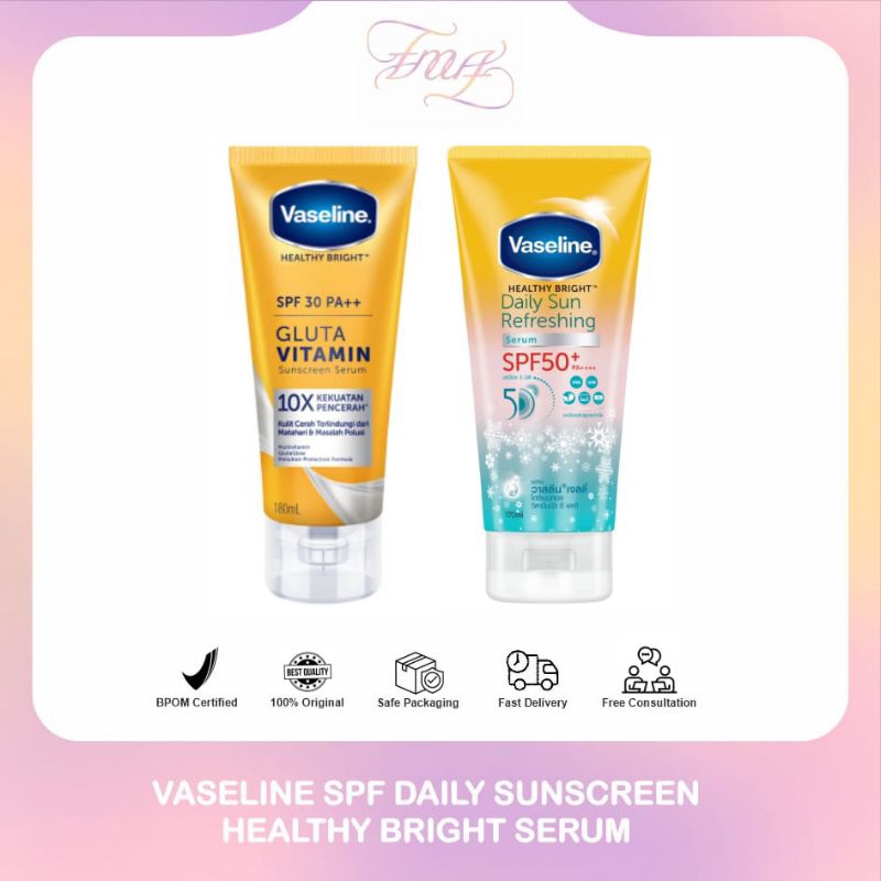 Jual Vaseline SPF 50+ PA++++ Daily Sun Vaseline Healty Bright SPF 30