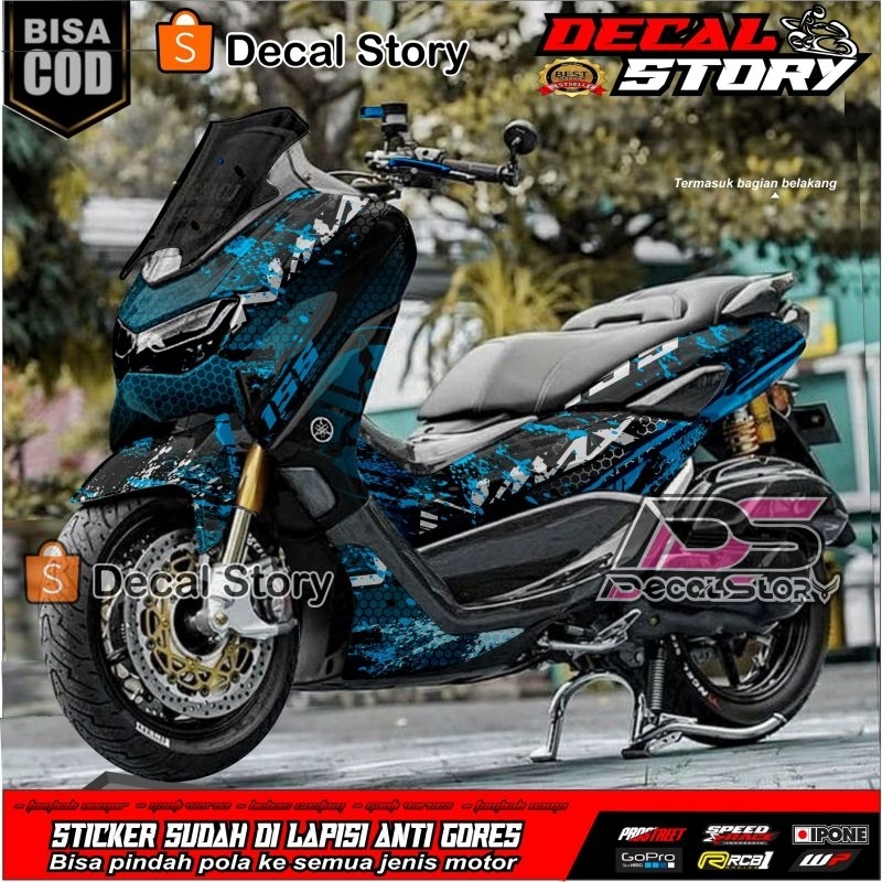 Jual Sticker Nmax motif terbaru decal Yamaha nmax grafis keren 3d