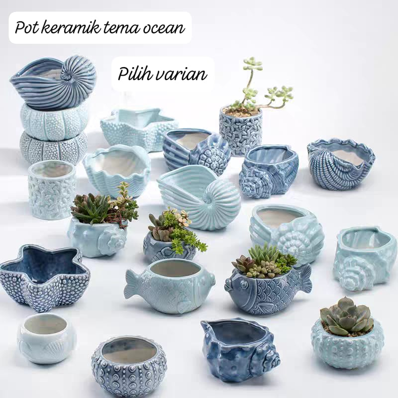 Jual Pot Keramik Tema Ocean Pilih Varian Shopee Indonesia