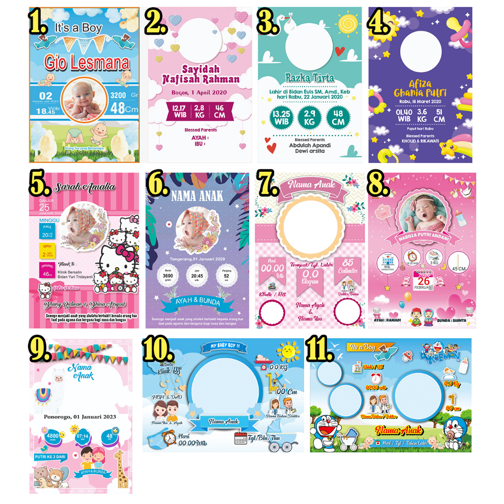 Jual Jasa Edit Biodata Bayi / Edit foto / Biodata Bayi Shopee Indonesia