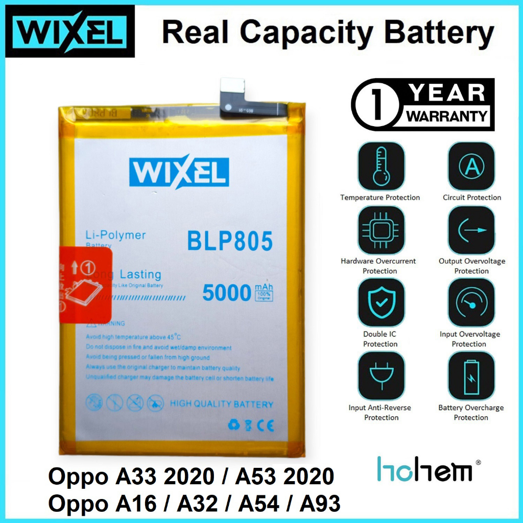 Jual WIXEL ORIGINAL Baterai BLP805 Oppo A33 A53 2020 A16 A32 A54 A93 5G ...