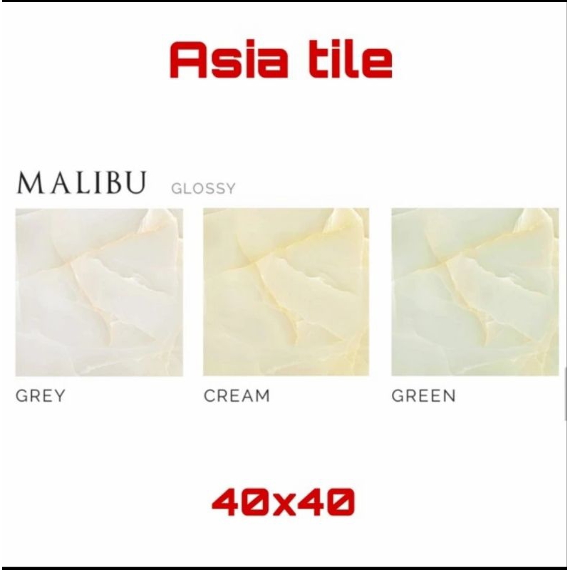 Jual Keramik asia tile malibu glossy ukuran 40x40 | Shopee Indonesia