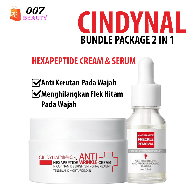 Jual Paket Glowing 2 In 1 Cindynal Hexapeptide Moisturizer 70gr ...