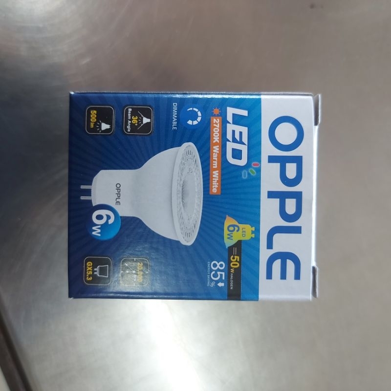 Jual LED OPPLE MR16 220V 6W DIMMEBEL. LAMPU SPOT BISA DI DIMER | Shopee ...