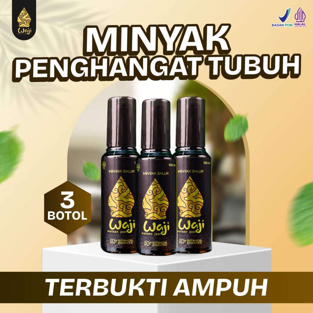 Jual 3 Botol Minyak WAJI - Minyak Penghangat Badan Khas Jawa Yang Cepat ...