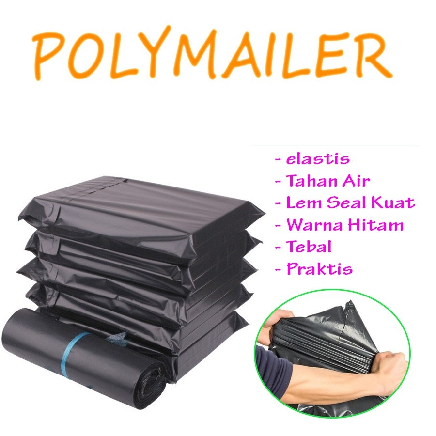 Jual Plastik Packing Paket Polymailer Tebal Lem Kantong Olshop Hitam Pack 50pcs Premium 50 Hd 0991