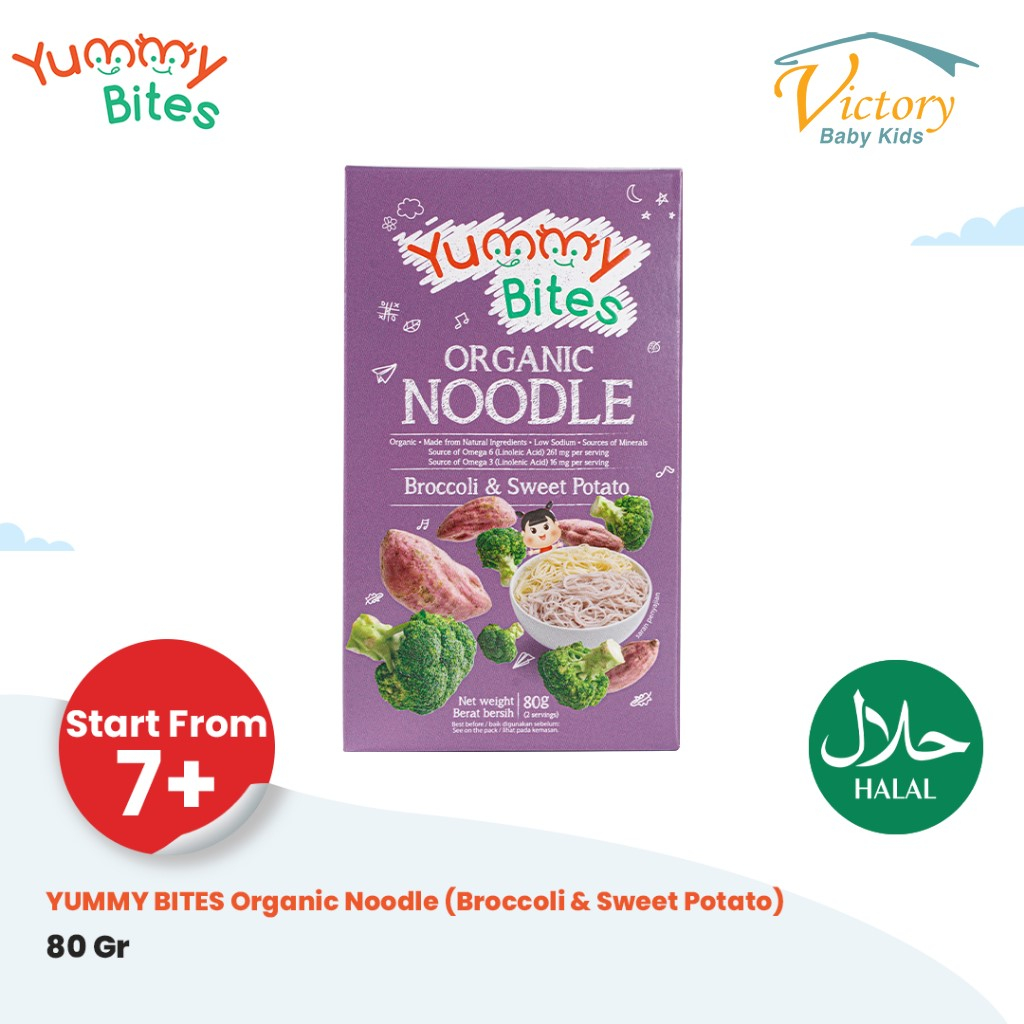 Jual Yummy Bites Organic Noodle Broccoli & Sweet Potato 80gr Shopee