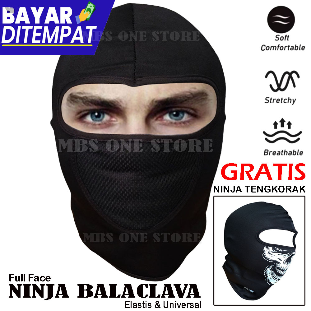 Jual Masker Ninja Full Face Baff Masker Berkendara Balaclava Mask Topeng Ninja Polos Mbs221 4 8287