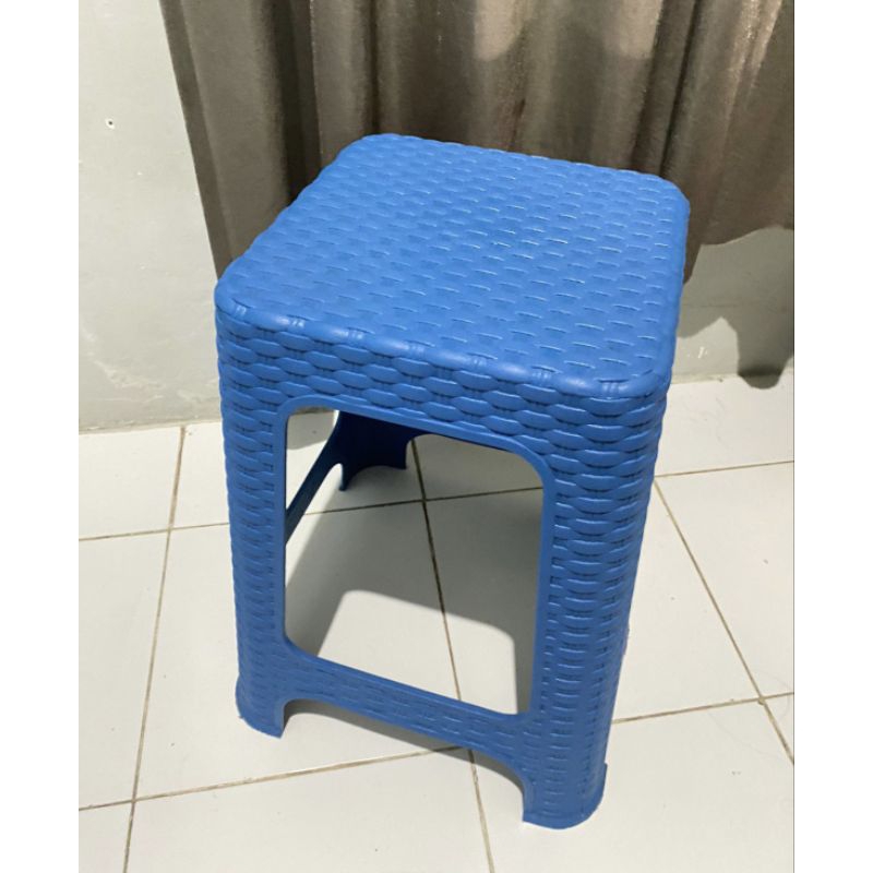 Jual Kursi Plastik Stool Bangku Motif Rotan Shopee Indonesia