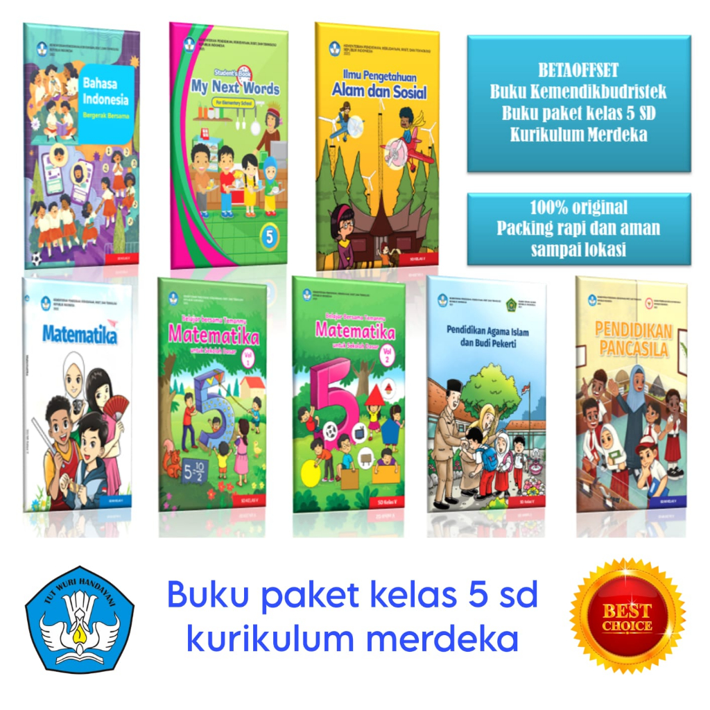 Jual Buku paket kelas 5 pelajar siswa sd kurikulum merdeka | Shopee ...