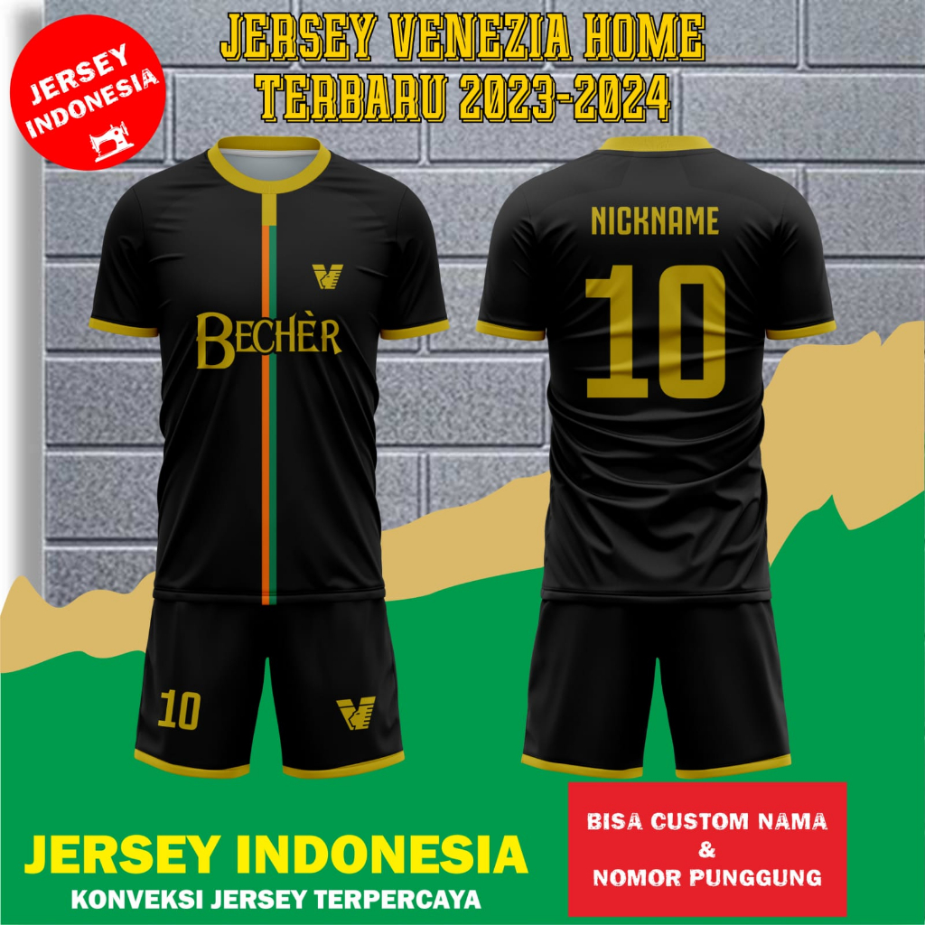Jual Jersey VENEZIA FC HOME 2023 2024 TERBARU Setelan Jersey Sepak