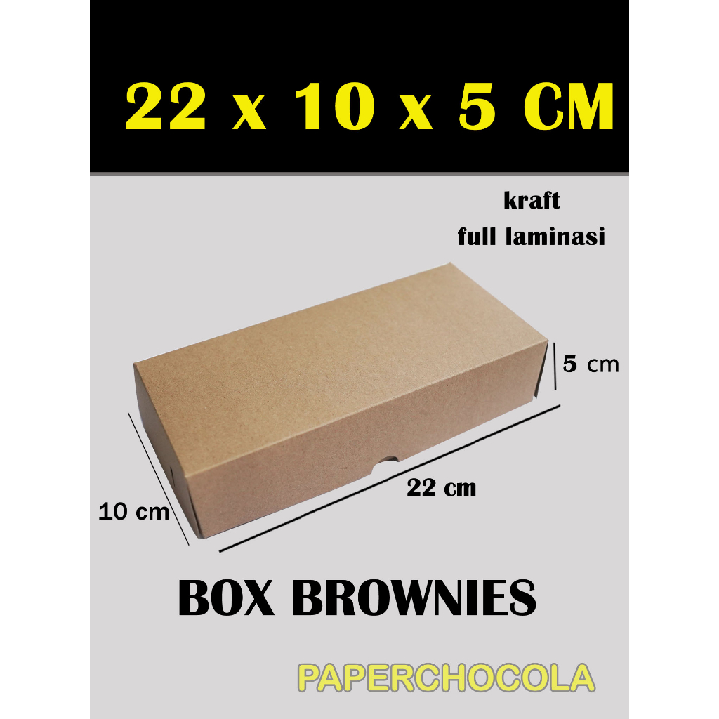 Jual Box Kraft Coklat Laminasi Untuk Kotak Brownies Kue Roti Snack 22x10x5 Cm Shopee Indonesia 6040