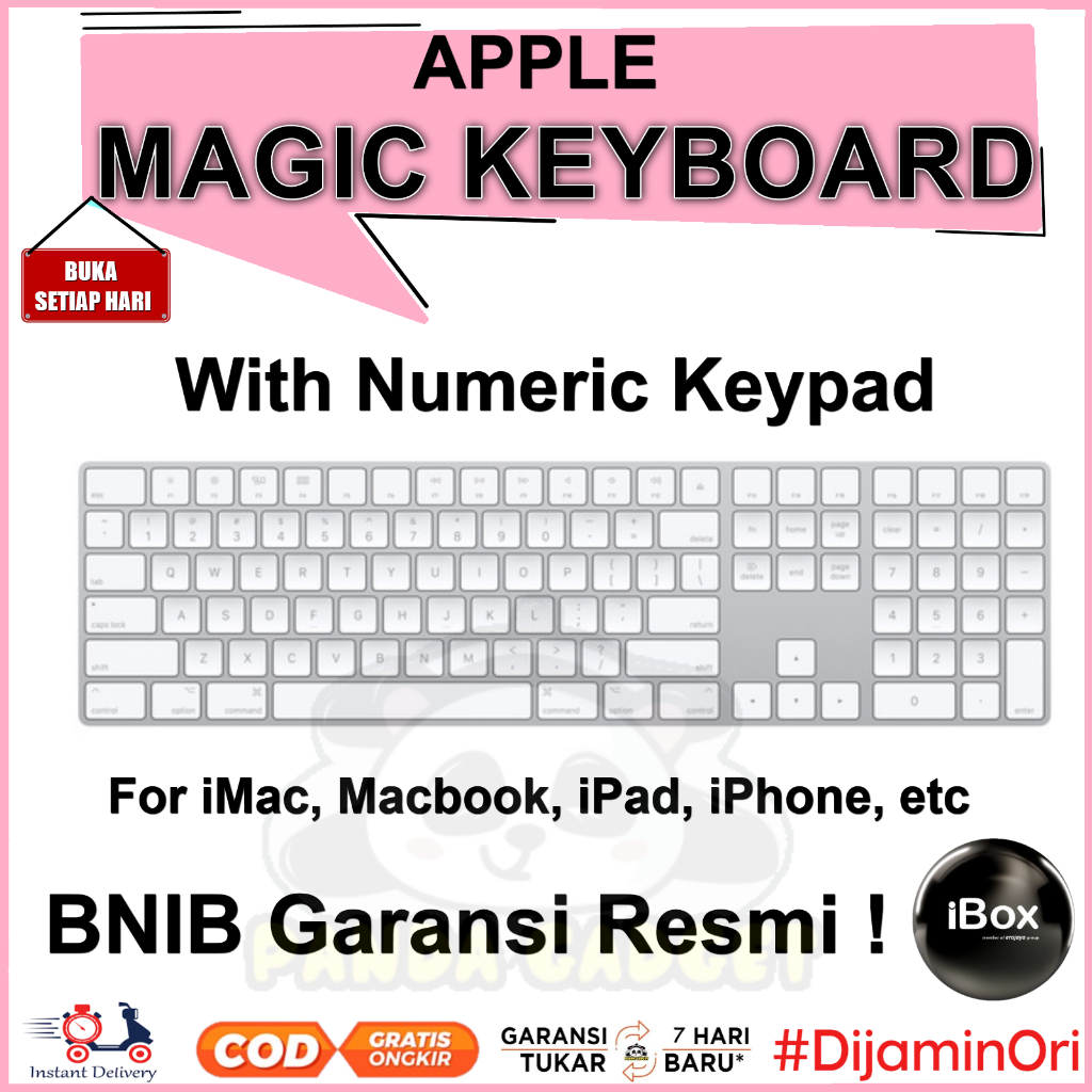 Jual Apple Magic Keyboard With Numeric Keypad White Wireless Bluetooth ...