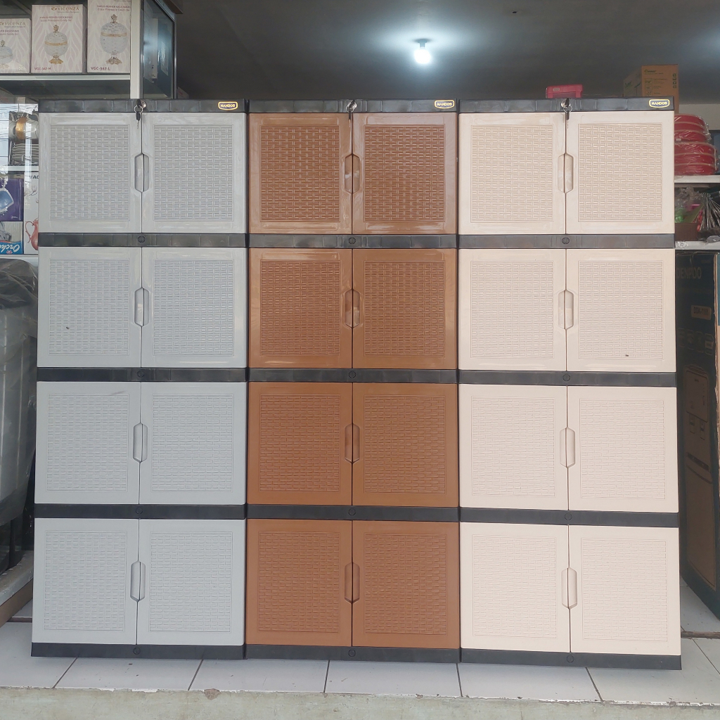 Jual Naiba lemari plastik 4 susun nandos mini cabinet susun 4 lemari
