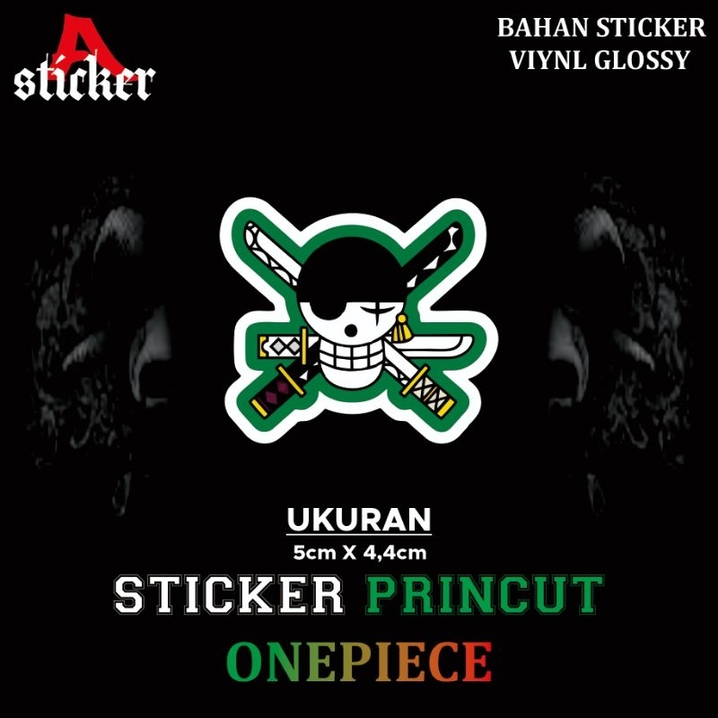 Jual STICKER STIKER ONEPIECE BENDERA BAJAK LAUT ZORO ANIME. | Shopee ...