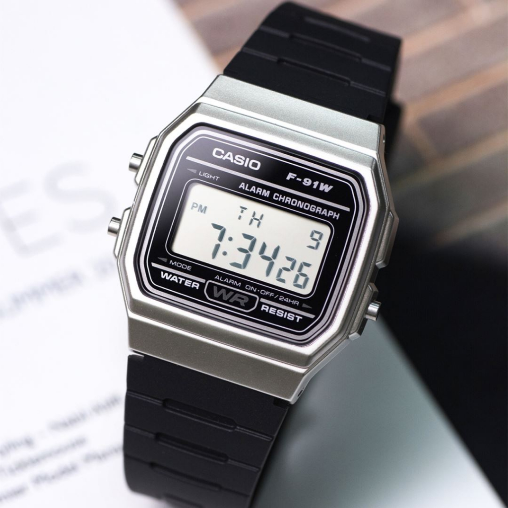 Jual CASIO F-91WM-7ADF Jam Tangan Unisex Digital Rubber Hitam Silver F ...
