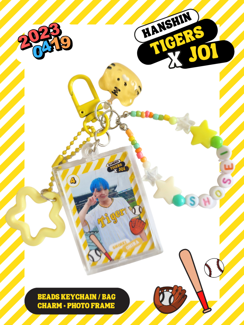 Jual [BATCH 1] JO1 x Hanshin Tigers | Beads Keychain / Keyring / Bag ...