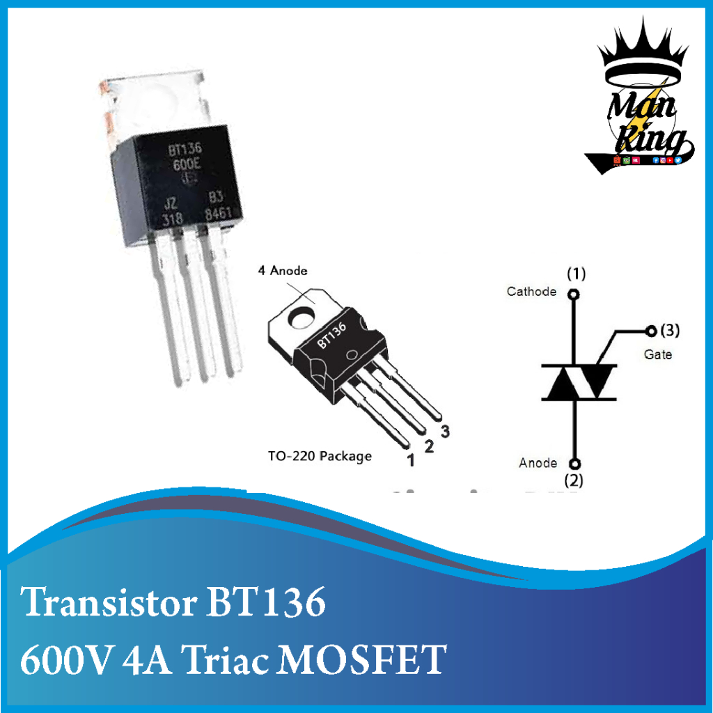 Jual Transistor BT136 600V 4A 600E Triac MOSFET | Shopee Indonesia