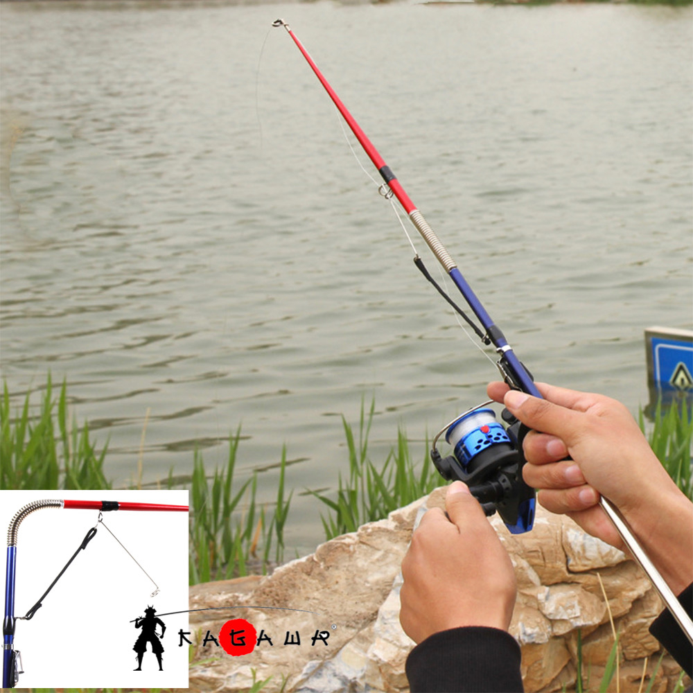 Jual joran pancing 65cm Otomatis dengan bracket action kaku fiber solid ...