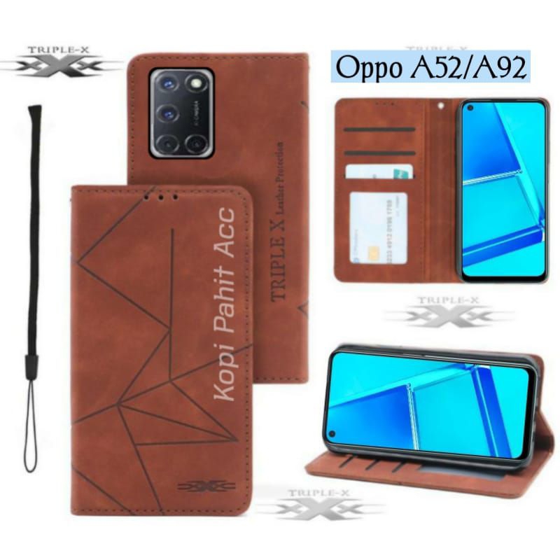 Custodia Magnetica In Pelle Con Porta Carte E Supporto Per Oppo A92/A72/A52 2020