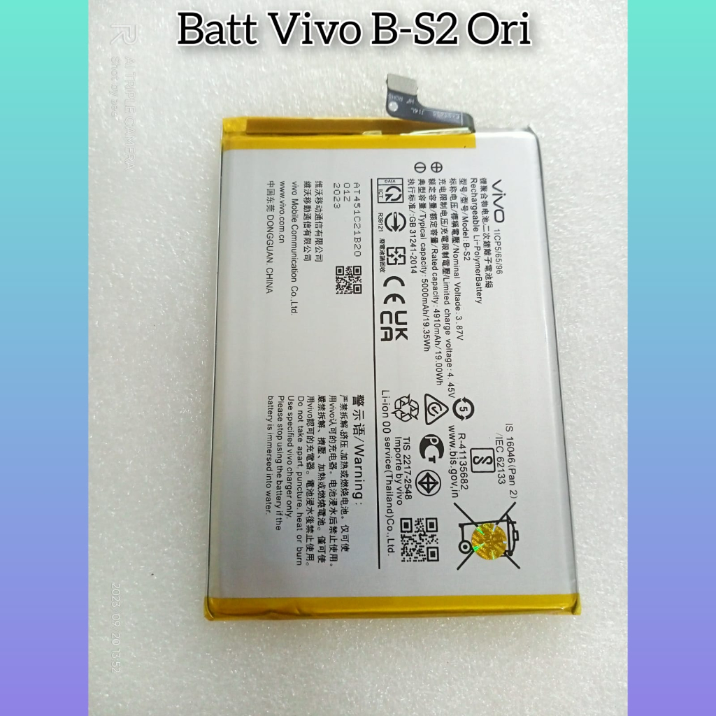 Jual Battery Baterai Batt Vivo Y21 2021 Y21A Y21S Y33S B-S2 Ori Batre ...