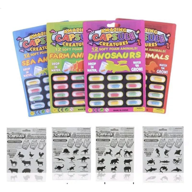 Jual PROMO ( 1 LEMBAR ISI 12 PCS ) MAINAN KAPSUL BUSA RENDAM AJAIB ...