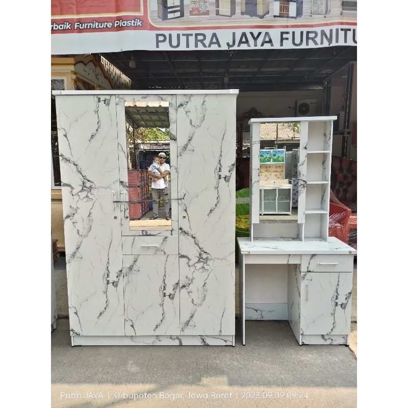 Jual Lemari Pakaian 3 Pintu Satu Set Lemari Lemari Murah Shopee