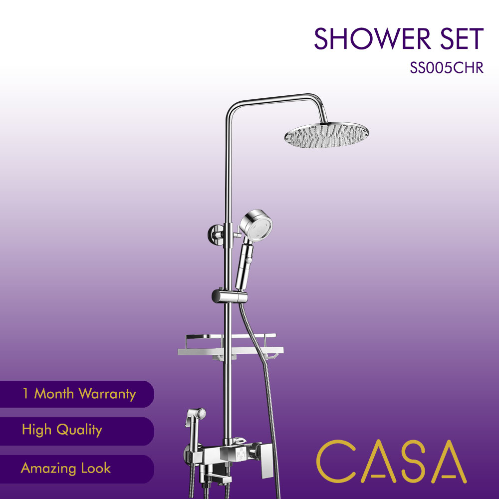 Jual CASA Shower Set Tiang Column Panas Dingin Keran Mixer Full