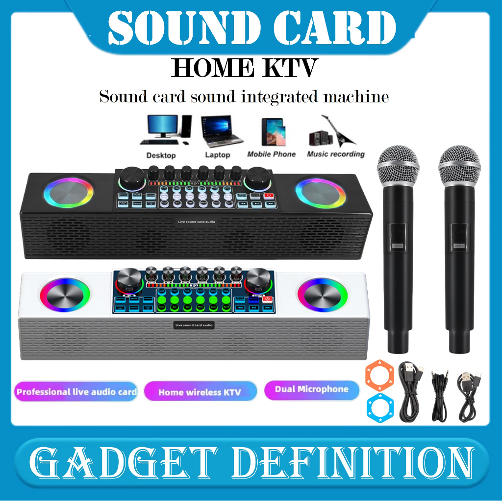 Jual Sound Card Sy Soundcard Bluetooth Speaker All In One Two Wireless Microphone Live