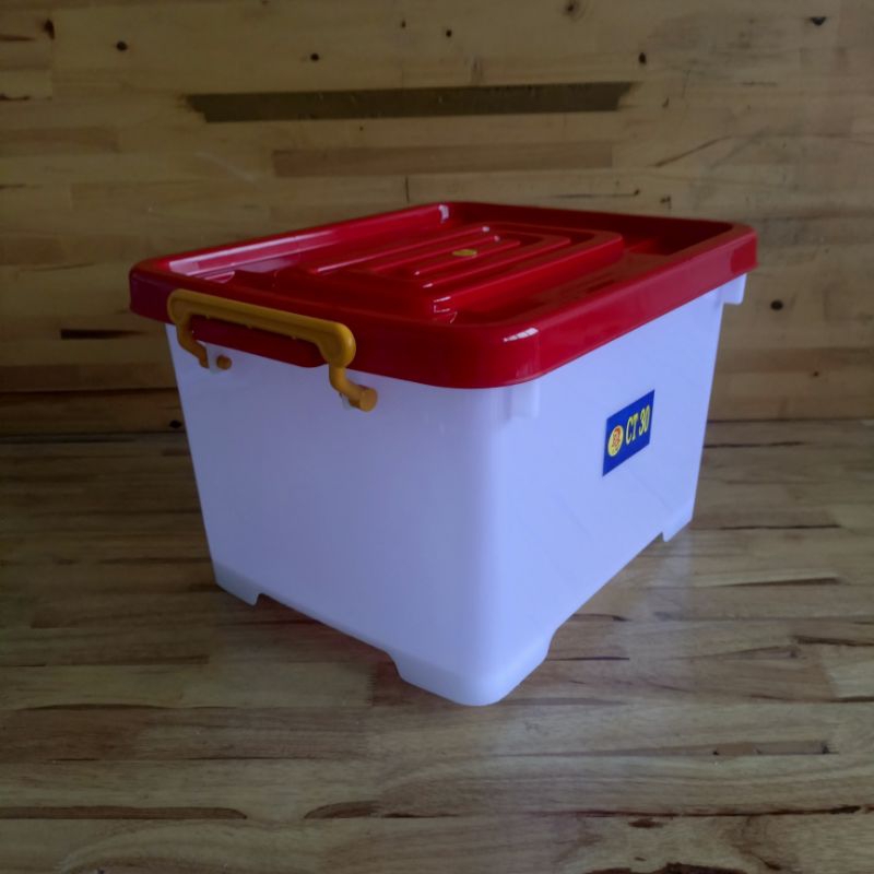 Jual Kontainer Storage Box Roda Kotak Tempat Penyimpanan Plastik 30 ...