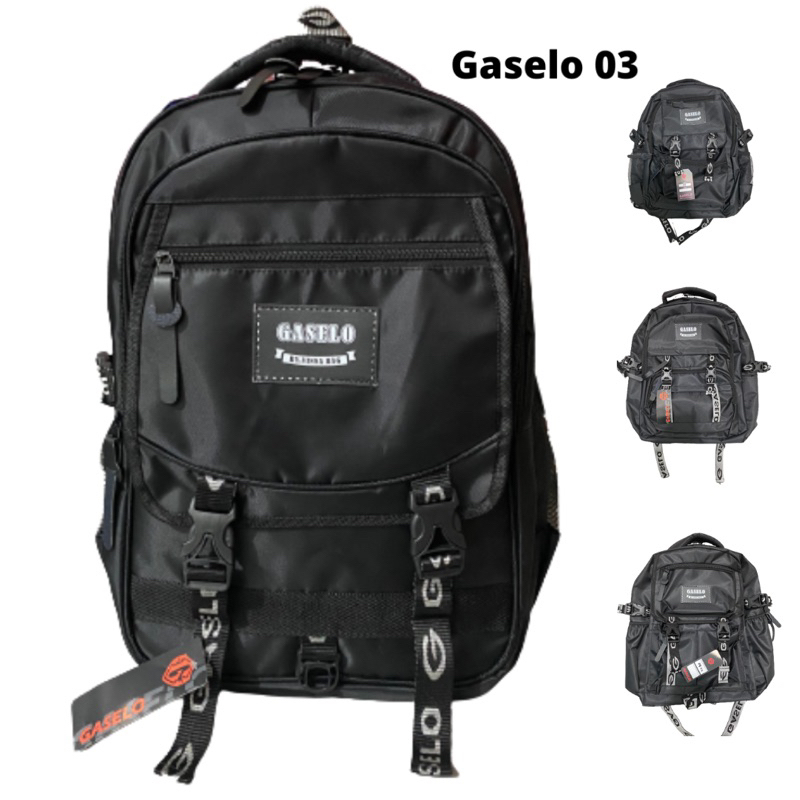 Jual GASELO-Tas Ransel Hitam Untuk Sekolah dan traveling pria | Shopee ...