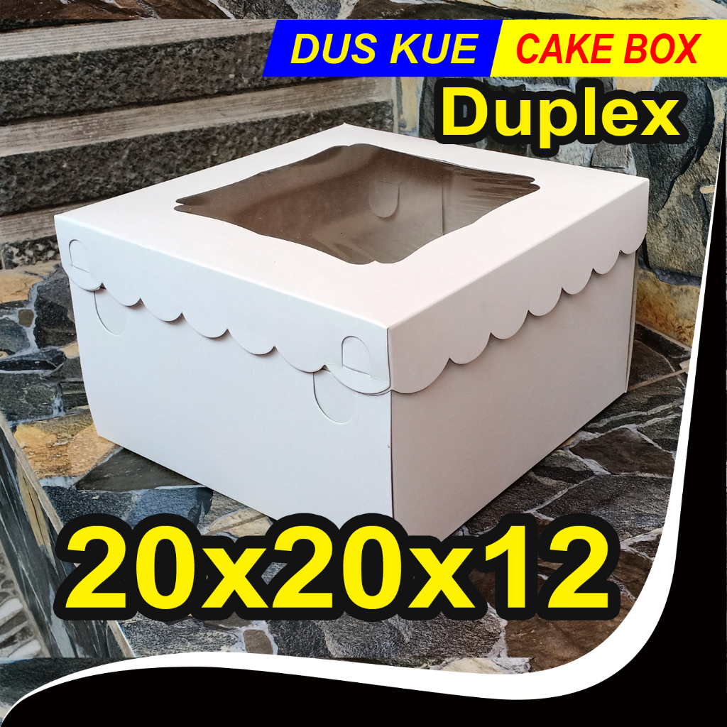 Jual Box 20x20x12 Jendela 20x20 Box Nasi Dus Roti Box Kue Cake Box Box Kue Shopee Indonesia