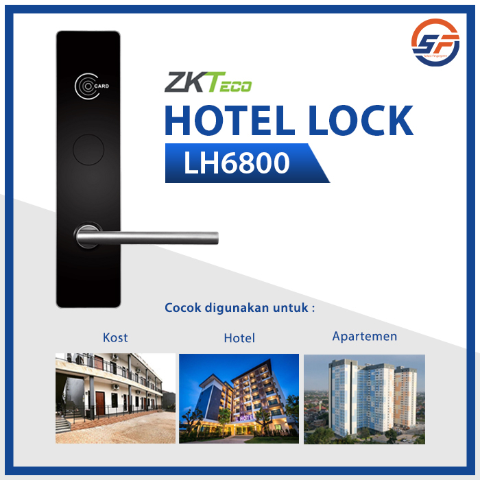 Jual ZKTeco LH6800 Hotel Lock + Encoder / Smart Door Lock Garansi Resmi ...