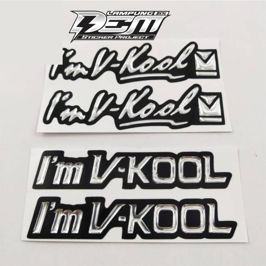 Jual emblem timbul logo i'm v kool VKOOL vcool kualitas ter baik ter ...