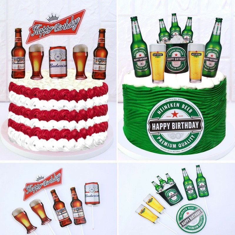 Jual CAKE TOPPER BEER PARTY / CAKE TOPPER ADULT PARTY / CAKE TOPPER BIR ...