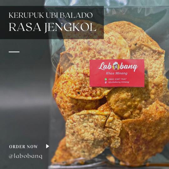 Jual KERUPUK SINGKONG RASA JENGKOL BALADO/UBI RASO JARIANG 250gram ...