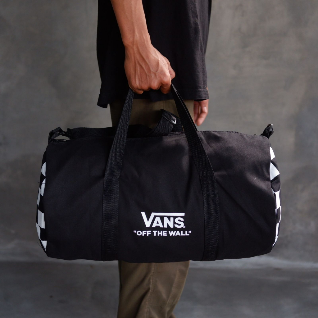 Jual VANS Gym Bag Checkerboard Black Original Shopee Indonesia