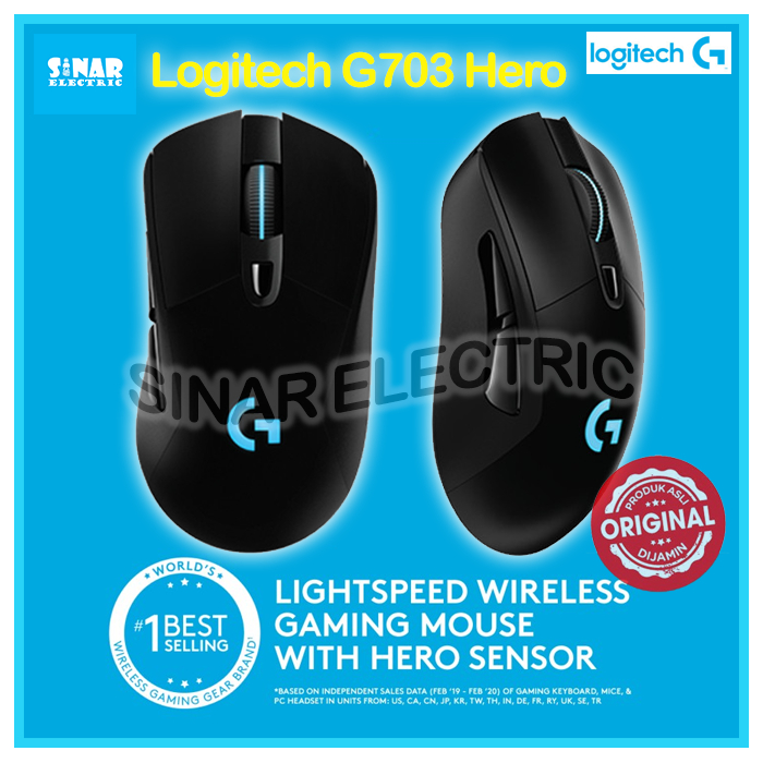 Jual Mouse Gaming Logitech G703 HERO Lightspeed Wireless RGB HERO ...