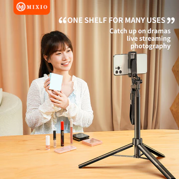 MIXIO A61L 170CM Tongsis Tripod Bluetooth Remote Selfie Stick Hand Stabilizer Aluminium