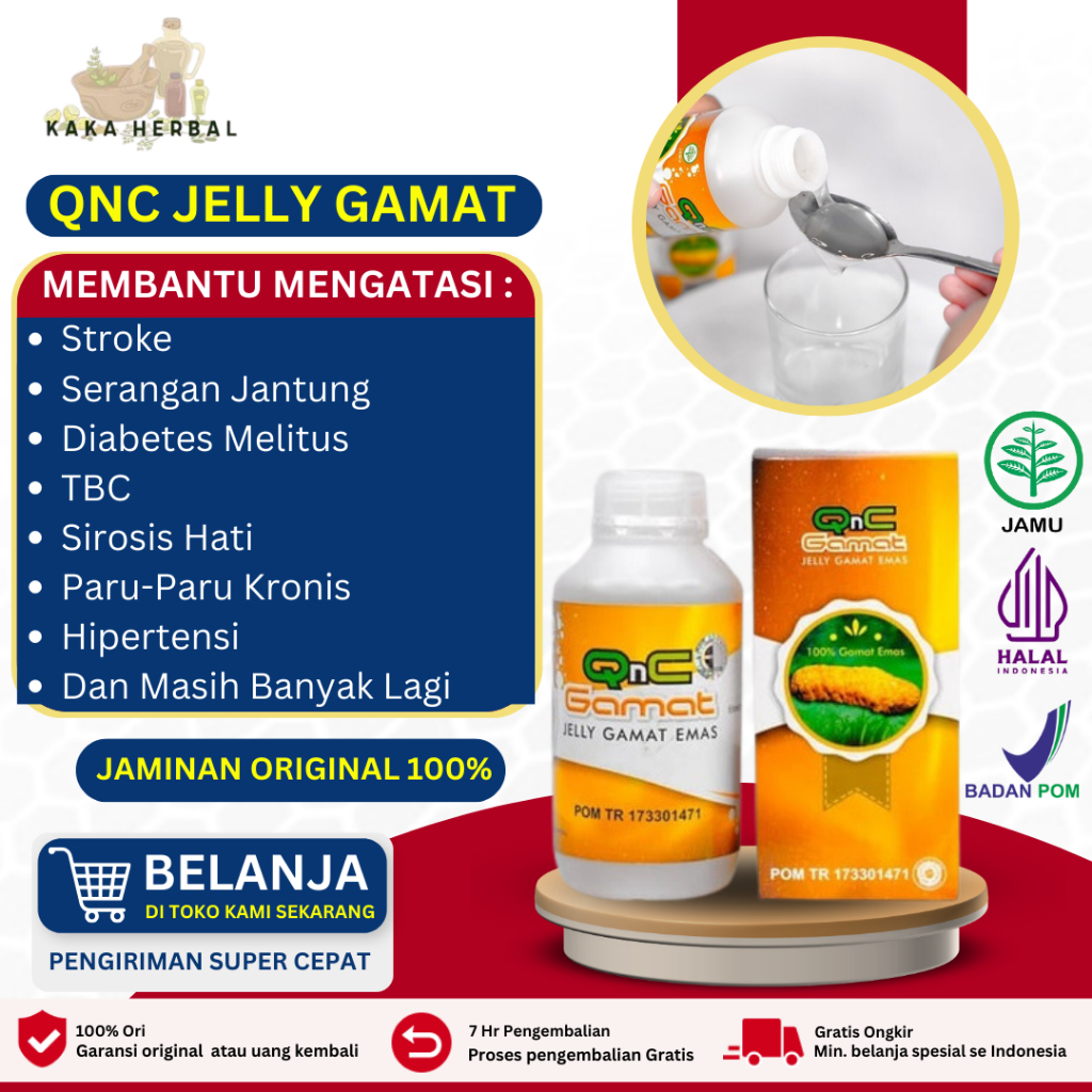 Jual Kaka Herbal Qnc Jelly Gamat Emas Perpaduan Ekstra Teripang