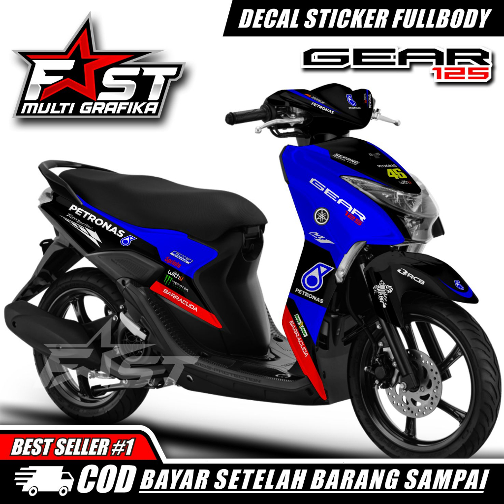 Jual TERBARU Decal Gear Fullbody Sticker Viral Petronas Stiker Yamah ...