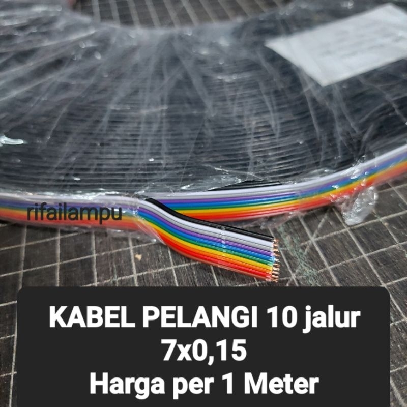 Jual Kabel Pelangi Warna Jalur X Per Meter Shopee Indonesia