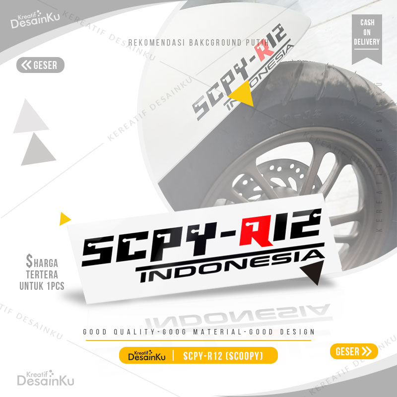 Jual Cutting Stiker Scpy R12 Scoopy R12 Indonesia Variasi Motor Mobil ...