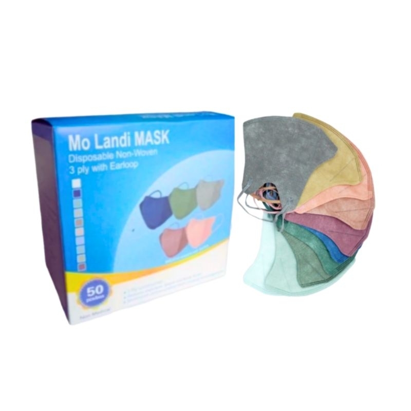 Jual Masker Duckbill 3 Ply Face Mask Warna Mix 1 Box Isi 50 Pcs ...