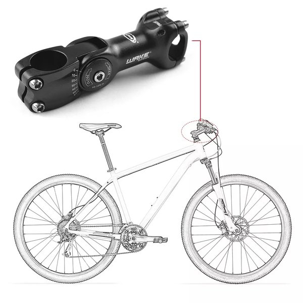 Jual WAKE Adjustable Stem Sepeda MTB 28.6 31.8 mm 60 derajat Shopee Indonesia